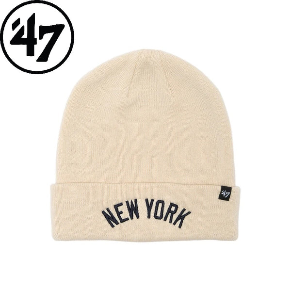 ’47 ( フォーティーセブン ) ’47カフニット ニューヨーク・ヤンキース MLB Wordmark ナチュラル | 帽子 | キャップ | オシャレ | 防寒 | 冬 | オシャレ | 秋 | 伸縮性 | ニット帽 | シンプル | ユニセックス | 14858431