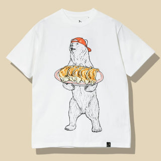 go slow caravan ( ゴースローキャラバン ) USA/C 餃子クマ TEE | MENS | WOMENS | シャツ | Tシャツ | ウェア | トップス | 半袖 | プリントT | クマ | 中華 | 可愛い | 341913 | カジュアル