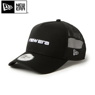 NEW ERA ( ニューエラ ) 9FORTY A-Frame トラッカー リニアロゴ ブラック/ホワイト | 帽子 | キャップ | サイズ調整 | 日よけ | オシャレ | 綿 | メッシュ | スナップバック | ユニセックス | 定番 | 14942622 | にゅーえら