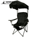 CAPTAIN STAG ( キャプテンスタッグ ) 棚モック付バイザーチェア | アウトドア | チェア | サンシェード 屋根付き | ダブルドリンクホルダー付き | ブラック | CS＋ | UC-1711 | キャプスタ | レジャー | キャンプ | シングルチェア | 椅子 | いす