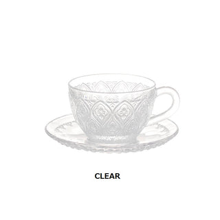 DULTON ( ダルトン ) GLASS CUP & SAUCER "FIORE" ガラス カップ ＆ ソーサー " フィオーレ " レトロ | ホームパーティー | レトロ | 可愛い | プレゼント | A615-818 | だるとん