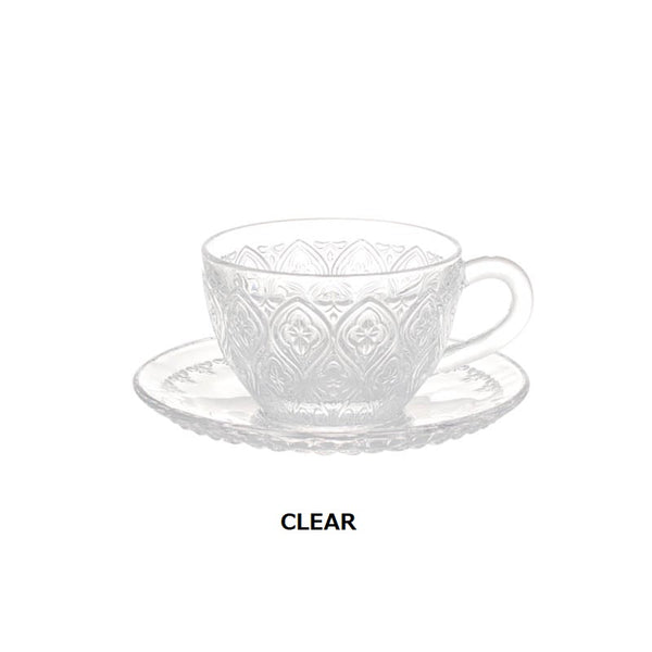 DULTON ( ダルトン ) GLASS CUP & SAUCER "FIORE" ガラス カップ ＆ ソーサー " フィオーレ " レトロ | ホームパーティー | レトロ | 可愛い | プレゼント | A615-818 | だるとん