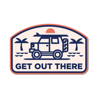 STICKER PACK ( ステッカーパック ) ゲットアウトゼア | ステッカー | すてっかー | すてっかーぱっく | アウトドア | キャンプ | SPL01999 | PVC | 車 | 貼る | キャリーケース | ハードボックス | ハードケース