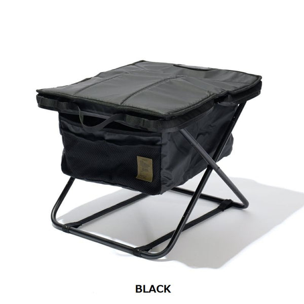 AS2OV ( アッソブ ) NYLON POLYCARBONATE MULTI OTTOMAN マルチオットマン | オットマン | フットスツール | フットレスト | コンパクト | 持ち運び | アウトドア | キャンプ | リラックス | 足置き | 392300 | ブラック | 黒色