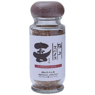 肉のふくしま 極上スパイス喜 ( よろこび ) 80g | スパイス | 調味料 | アウトドア | キャンプ | バーベキュー | BBQ | 食品 | 極上 | 有名 | ステーキ | 揚げ物 | 焼き鳥 | スープ | サラダ | チャーハン | パスタ | ガーリック