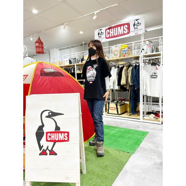CHUMS × FIELD SEVEN 5th Anniversary Tシャツ ブラック | 黒色 | 半袖 | 半袖シャツ | コラボ | チャムス | ちゃむす | フィールドセブン | 夏服 | アパレル | 吸水 | 通気性 | 綿100% | 快適