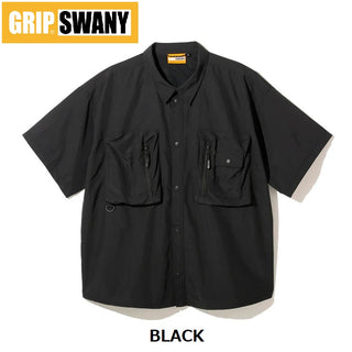 GRIP SWANY ( グリップスワニー ) 【 GSUSH-136 】 GS UTILITY BOX SHIRTS | 半袖 | シャツ | ウェア | 夏服 | アウトドア | キャンプ | 釣り | レジャー | 柔らかい | シンプル | 刺繍 | ぐりっぷすわにー
