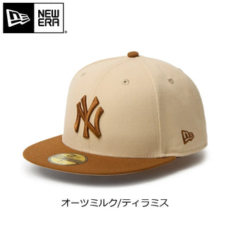 NEW ERA ( ニューエラ ) 59FIFTY Powered by GORO MIN-NANO ニューヨーク・ヤンキース オーツミルク/ティラミス 帽子 キャップ アウトドア 中津川吾郎 ポリエステル 15175514 おしゃれ