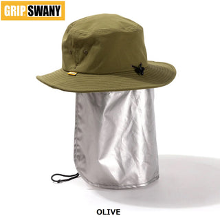 GRIP SWANY ( グリップスワニー ) 【 GSMA0049 】  GS AIRFLOW HAT | 帽子 | ハット | 日よけ | 紫外線対策 | 熱中症対策 | サンシェードハット | 速乾 | 通気性 | 首焼け防止 | ぐりっぷすわにー | アウトドア | キャンプ | レジャー