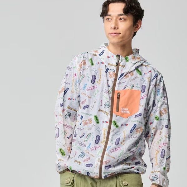 KRIFF MAYER ( クリフメイヤー ) クリーネス総柄フードジャケット | MENS | 2537804 | メンズ | 春 | 個性的 | ユニセックス | 防汚 | 薄手 | ポリエステル | アウトドア | キャンプ | お出かけ | コンパクト | くりふめいやー