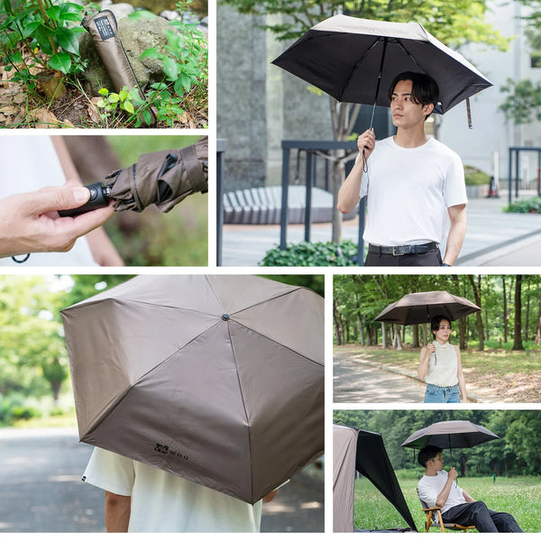 WAQ ( ワック ) Field Umbrella | 日傘 | 折りたたみ | 折りたたみ傘 | 軽い | コンパクト | 自動開閉 | UPF50+ | 晴雨兼用 | 遮光率100% | 雨傘 | 通勤 | 通学 | シンプル | 涼しい | お出かけ | レジャー