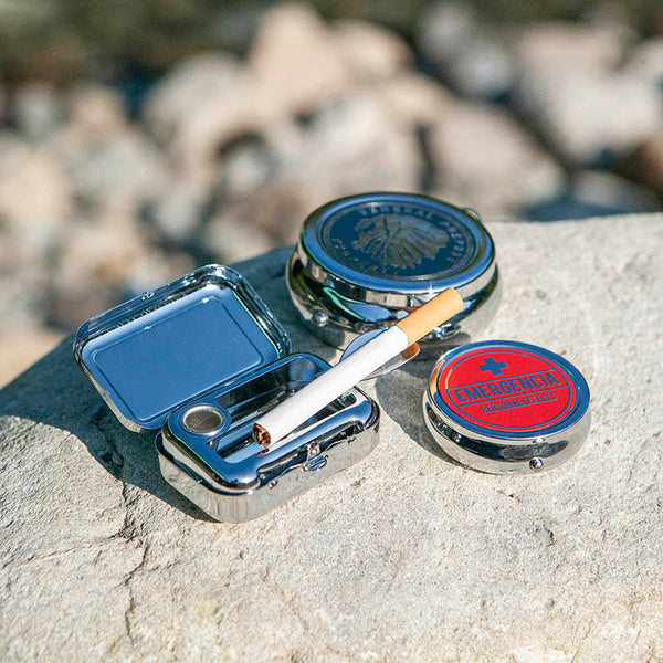 DULTON ( ダルトン ) PORTABLE ASHTRAY ポータブル アッシュトレイ | 携帯灰皿 | オシャレ | 可愛い | アイアン | クロームメッキ | 車 | リング付 | K655-757 | だるとん | 灰皿