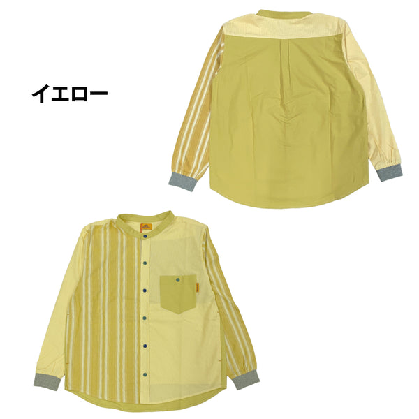 KRIFF MAYER ( クリフメイヤー ) バンドカラー袖リブハッピーシャツ | MENS | 2537000 | 長袖 | シャツ | オシャレ | メンズ | 男性用 | スナップボタン | トップス | インナー | アパレル | 春 | 羽織る | お出かけ | くりふめいやー | カジュアル