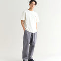 NANGA ( ナンガ ) ECO HYBRID BOX LOGO EMBROIDERY TEE ( UNISEX ) エコハイブリッドボックスロゴエンブロイダリーティー | シャツ | 半袖 | Tシャツ | ブラック | N0000252 | 刺繡ロゴ | ヨレにくい | シンプル | なんが | ユニセックス