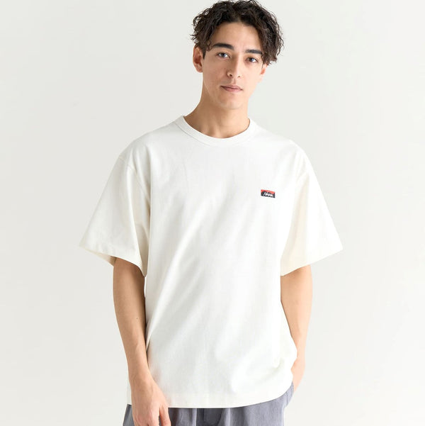 NANGA ( ナンガ ) ECO HYBRID BOX LOGO EMBROIDERY TEE ( UNISEX ) エコハイブリッドボックスロゴエンブロイダリーティー | シャツ | 半袖 | Tシャツ | ブラック | N0000252 | 刺繡ロゴ | ヨレにくい | シンプル | なんが | ユニセックス