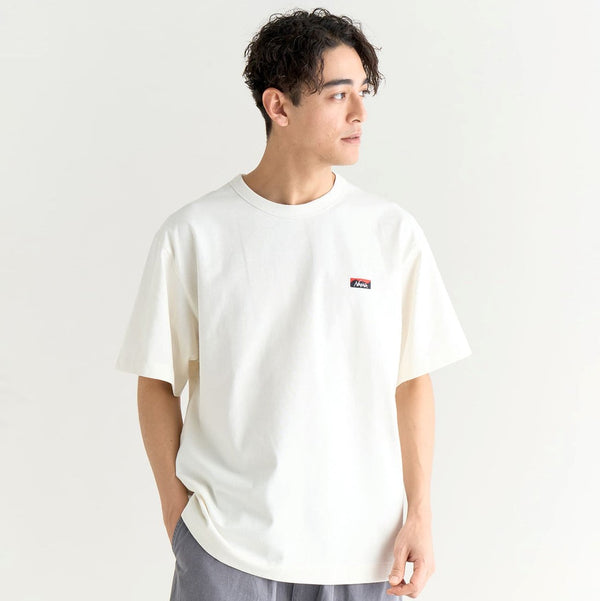 NANGA ( ナンガ ) ECO HYBRID BOX LOGO EMBROIDERY TEE ( UNISEX ) エコハイブリッドボックスロゴエンブロイダリーティー | シャツ | 半袖 | Tシャツ | ブラック | N0000252 | 刺繡ロゴ | ヨレにくい | シンプル | なんが | ユニセックス