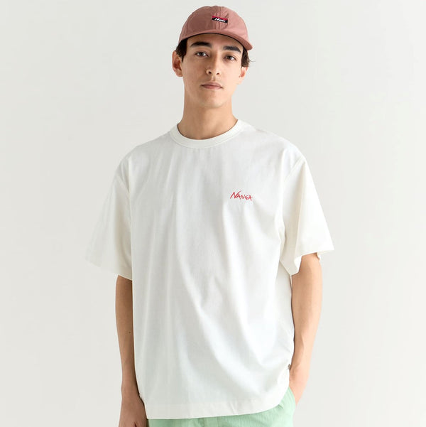 NANGA ( ナンガ ) ECO HYBRID TEE ( BWK PT ) エコハイブリッドティー | シャツ | 半袖 | アウトドア | キャンプ | Tシャツ | ホワイト | グレー | グラフィックTシャツ | プリントT | コットン | N0003684 | なんが