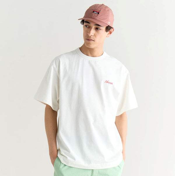 NANGA ( ナンガ ) ECO HYBRID TEE ( BWK PT ) エコハイブリッドティー | シャツ | 半袖 | アウトドア | キャンプ | Tシャツ | ホワイト | グレー | グラフィックTシャツ | プリントT | コットン | N0003684 | なんが