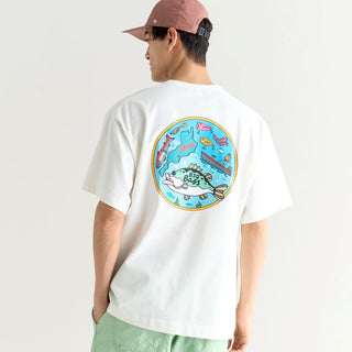 NANGA ( ナンガ ) ECO HYBRID TEE ( BWK PT ) エコハイブリッドティー | シャツ | 半袖 | アウトドア | キャンプ | Tシャツ | ホワイト | グレー | グラフィックTシャツ | プリントT | コットン | N0003684 | なんが