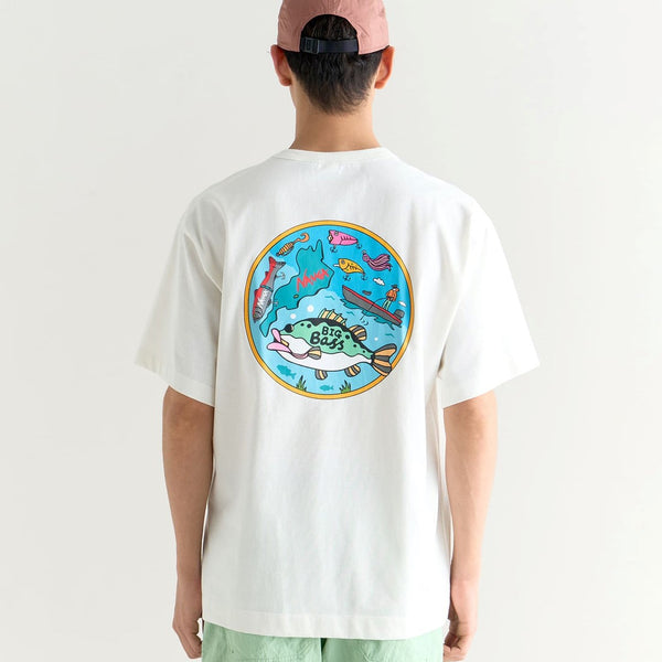 NANGA ( ナンガ ) ECO HYBRID TEE ( BWK PT ) エコハイブリッドティー | シャツ | 半袖 | アウトドア | キャンプ | Tシャツ | ホワイト | グレー | グラフィックTシャツ | プリントT | コットン | N0003684 | なんが
