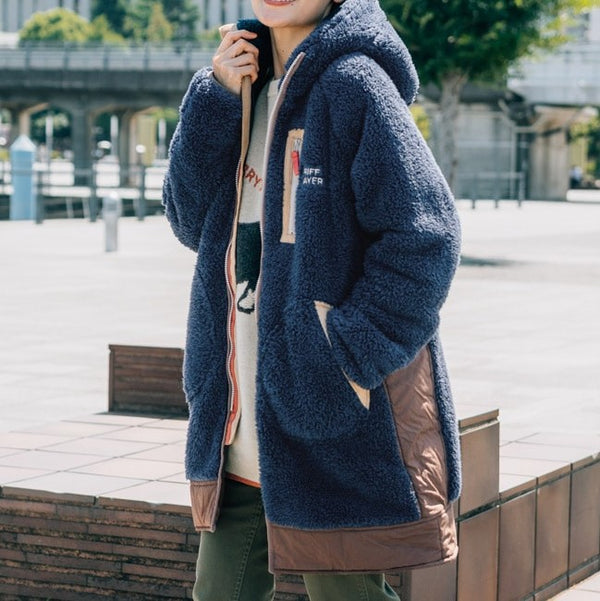 KRIFF MAYER ( クリフメイヤー ) シャギーボアロングフードJK | LADYS | W2514409 | レディース | ウェア | ジャケット | フード付 | ロング丈 | フリース | 軽い | 動きやすい | ふわふわ | カジュアル | W2514409 | くりふめいやー