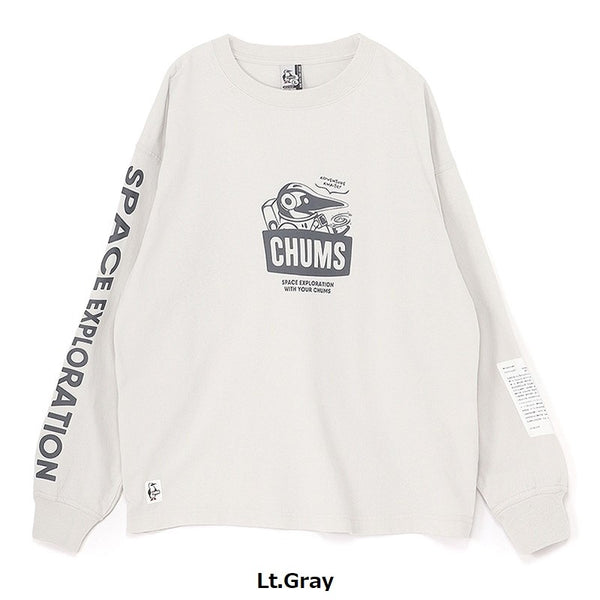 CHUMS ( チャムス ) スペースブービーブラッシュドロングスリーブTシャツ | ロンT | ロングTシャツ | 長袖 | ウェア | トップス | 宇宙 | オーバーサイズ | コットン | プリントT | オシャレ | お出かけ | CH01-2633 | ちゃむす