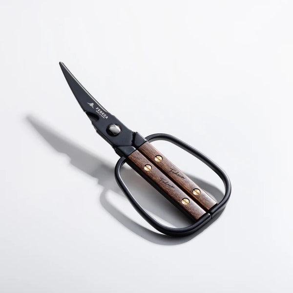 FEDECA ( フェデカ ) キッチンハサミ | ハサミ | キッチン用品 | ウッドハンドル | ステンレス | カーブ | 引き切り | 分解  | 水洗い | 耐水 | アウトドア | キャンプ | かっこいい | プレゼント
