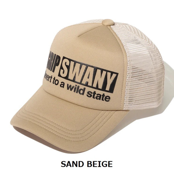 GRIP SWANY ( グリップスワニー ) 【 GSUA-160 】 BOX LOGO TRUCKER CAP | 帽子 | キャップ | 日よけ | アウトドア | キャンプ | サイズ調整 | レジャー | UVカット | 紫外線対策 | お出かけ | メッシュ | 涼しい | ぐりっぷすわにー