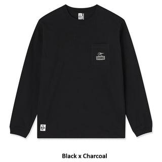 CHUMS ( チャムス ) ブービーフェイスポケットブラッシュドロングスリーブTシャツ 長袖Tシャツ ロンT メンズ レディース ユニセックス ブービーバード ポケットTシャツ コットン 綿100％ ブラッシュド 裏起毛風 秋冬 春 トップス カジュアル タウンユース 普段着 CH01-2670