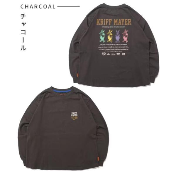 KRIFF MAYER ( クリフメイヤー ) クリフラビットロンT ( スタンド ) LADYS | W2536310 | レディース | シャツ | ロンT | 長袖 | Tシャツ | 発泡プリント | バックプリント | 体型カバー | ワンポイント | くりふめいやー