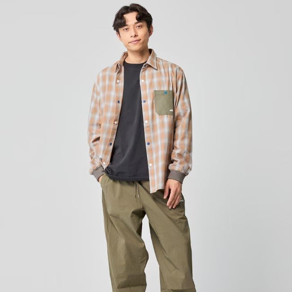 KRIFF MAYER ( クリフメイヤー ) 袖リブハッピーシャツ | MENS | 2536301 | 長袖シャツ | 長袖 | ウェア | メンズ | 春 | ストライプ | チェック | トップス | インナー | アウトドア | お出かけ | 胸ポケット | くりふめいやー | カジュアル
