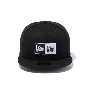NEW ERA ( ニューエラ ) 9FIFTY ボックスロゴ ブラック × ホワイト M/Lサイズ | 帽子 | キャップ | シンプル | ユニセックス | 定番 | サイズ調整 | レジャー | 日よけ | キャンプ | お出かけ | 14524966