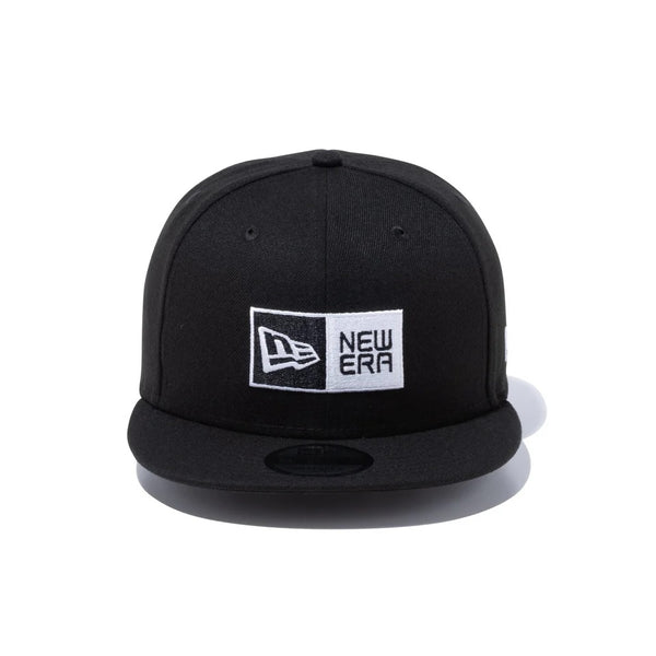NEW ERA ( ニューエラ ) 9FIFTY ボックスロゴ ブラック × ホワイト M/Lサイズ | 帽子 | キャップ | シンプル | ユニセックス | 定番 | サイズ調整 | レジャー | 日よけ | キャンプ | お出かけ | 14524966