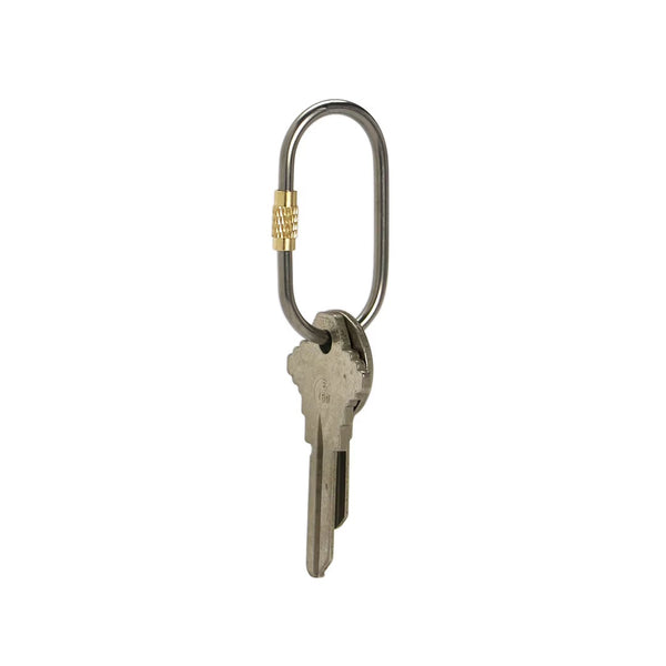 DETAIL ( ディテール ) Titanium Screw Lock Keyring " Oval " チタニウム スクリュー ロック キーリング " オーバル " シンプル | 上品 | カラビナ | アウトドア | キャンプ | 登山 | チタン | 軽い | 楕円 | キーリング | 3725O | でぃてーる