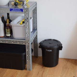THOR ( ソー ) THOR Round Lid For 12L ラウンドリッド フォー | フタ | 蓋 | ふた | ラウンドコンテナ用のフタ | ポリエチレン | そー | 368312LGRYC | 368312BLKC | ブラック | ライトグレー