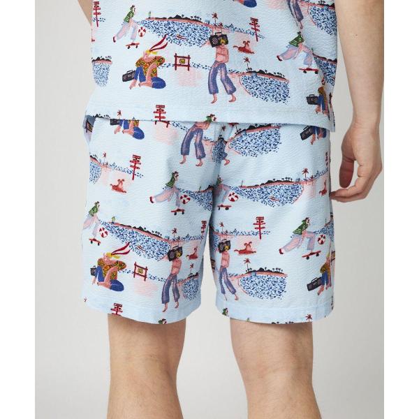 LOUDMOUTH ( ラウドマウス ) メンズ ニットサッカー 柄ショートパンツ | パンツ | ハーフパンツ | ゴルフ | ウェア | ゴルフウェア | 派手 | 吸汗速乾 | UV | ストレッチ | ポリエステル | 765305