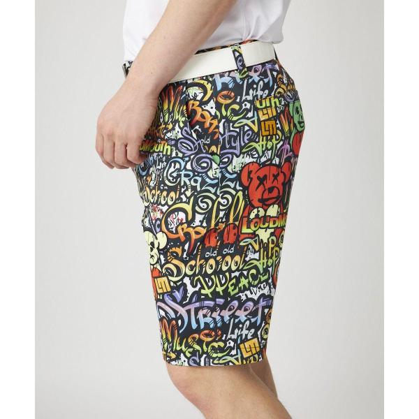 LOUDMOUTH ( ラウドマウス ) メンズ ECOベントメッシュ 柄ショートパンツ | ハーフパンツ | パンツ | ゴルフ | ウェア | ゴルフウェア | 派手 | 吸汗速乾 | UV | 接触冷感 | 遮熱 | ストレッチ | 765303