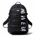 NEW ERA ( ニューエラ ) キャリアパック 35L プリントロゴ ブラック × ホワイト | リュック | バックパック | デイパック | アウトドア | キャンプ | 通勤 | 通学 | サイドポケット | 収納ポケット | にゅーえら | 14521347 | 登山