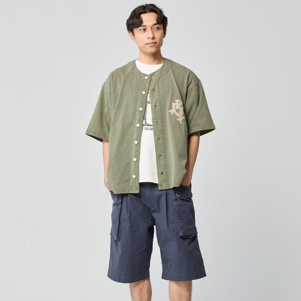 KRIFF MAYER ( クリフメイヤー ) ピグメントベースボールシャツ | MENS | 2547200 | メンズ | シャツ | 半袖 | 半袖シャツ | シンプル | アウトドア | キャンプ | レジャー | ヴィンテージ | ラフ | 綿100％ | くりふめいやー