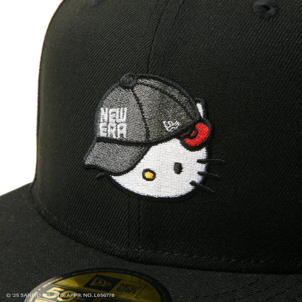 NEW ERA ( ニューエラ ) 59FIFTY HELLO KITTY キャップ ブラック | キャップ | 帽子 | ハローキティ | キティちゃん | キティ | 14348625 | ユニセックス | 日よけ | ポリエステル | にゅーえら | コラボ