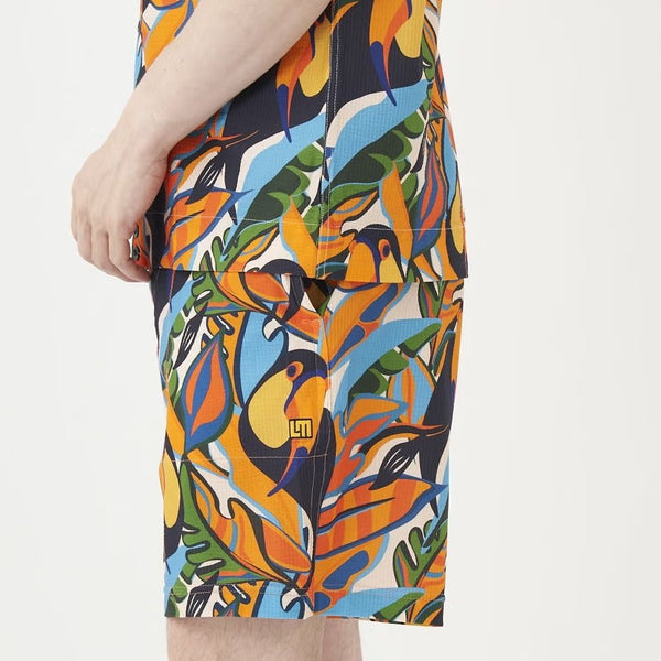 【 SALE 】 LOUDMOUTH ( ラウドマウス ) メンズ ショートパンツ | ストレッチサッカー素材 | トロピカルトゥーカンズ | UV | ストレッチ | 接触冷感 | ハーフパンツ | ゴルフ | ゴルフウェア | 動きやすい | 763306 | らうどまうす