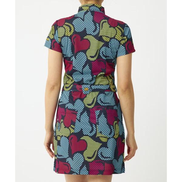 【 SALE 】 LOUDMOUTH ( ラウドマウス ) レディース プレミアムカノコ 柄ワンピース ライトニングハーツ | ゴルフ | ゴルフウェア | 可愛い | ワンピース | 吸汗速乾 | UV | 接触冷感 | 764653 | らうどまうす