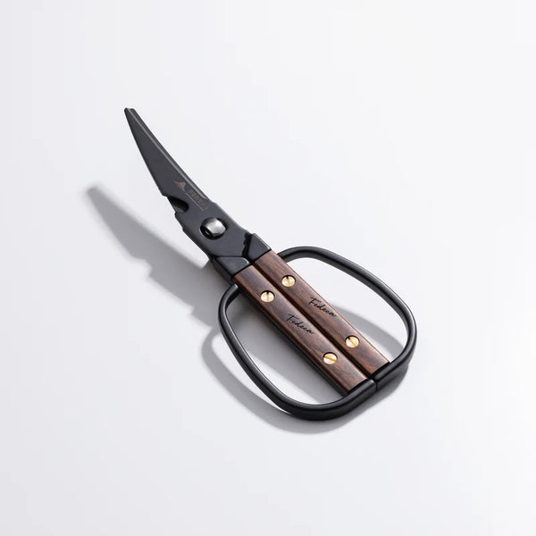 FEDECA ( フェデカ ) キッチンハサミ | ハサミ | キッチン用品 | ウッドハンドル | ステンレス | カーブ | 引き切り | 分解  | 水洗い | 耐水 | アウトドア | キャンプ | かっこいい | プレゼント