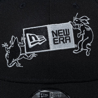 NEW ERA ( ニューエラ ) 9FORTY 鳥獣戯画 ボックスロゴ ブラック | 帽子 | キャップ | ユニセックス | クロスストラップ | 日よけ | アウトドア | お出かけ | オシャレ | キャンプ | サイズ調整 | 14940831 | にゅーえら