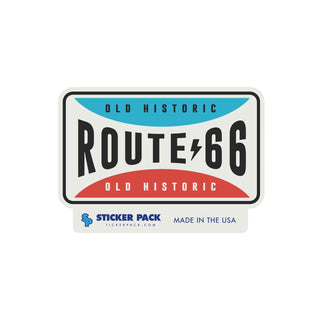 STICKER PACK ( ステッカーパック ) ルート66 オールドプレート | ステッカー | すてっかー | 車 | ハードケース | 収納ボックス | ハードボックス | 貼る | SPL01154 | すてっかーぱっく