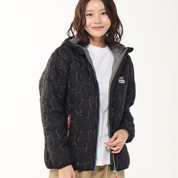CHUMS ( チャムス ) ブービーステッチパテッドパーカー | ジャケット | アウター | ブラック | キルティング | 中綿 | 軽い | 軽量 | フード | 着ぶくれしない | ちゃむす | CH04-1468 | ロゴ | 刺繍 | 秋 | 冬