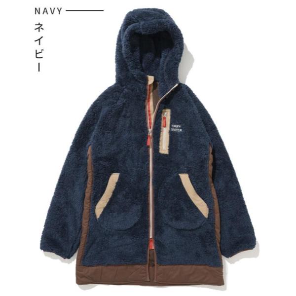 KRIFF MAYER ( クリフメイヤー ) シャギーボアロングフードJK | LADYS | W2514409 | レディース | ウェア | ジャケット | フード付 | ロング丈 | フリース | 軽い | 動きやすい | ふわふわ | カジュアル | W2514409 | くりふめいやー