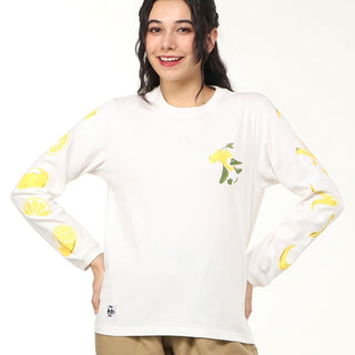CHUMS ( チャムス ) チャムスレモンロングスリーブTシャツ | ロンT | ロングTシャツ | 長袖 | 長袖シャツ | トップス | ロングスリーブTシャツ | コットン100％ | レモン柄 | 可愛い | CH01-2513 | ちゃむす