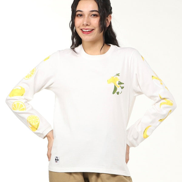 【 SALE 】CHUMS ( チャムス ) チャムスレモンロングスリーブTシャツ | ロンT | ロングTシャツ | 長袖 | 長袖シャツ | トップス | ロングスリーブTシャツ | コットン100％ | レモン柄 | 可愛い | CH01-2513 | ちゃむす