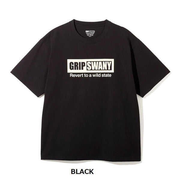 GRIP SWANY ( グリップスワニー ) 【 GSMCT-116 】 BOX LOGO TEE | 半袖 | Tシャツ | 夏服 | シンプル | ロゴ | アウトドア | キャンプ | レジャー | コットン100% | ぐりっぷすわにー